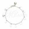 Sterling Silver Charm Bracelet, Ball Design, Polished, Silver Finish, 03.409.0162.07 (03 MM Thickness, 7 Inches Length)