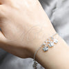 Sterling Silver Charm Bracelet, Butterfly and Star Design, Polished, Silver Finish, 03.409.0164.07 (03 MM Thickness, 7 Inches Length)