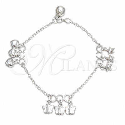 Plateada Plata Esterlina Pulsera, vista principal del producto de Plata 925 por Mayoreo, vista principal del producto