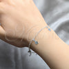 Sterling Silver Charm Bracelet, Star Design, Polished, Silver Finish, 03.409.0165.07 (03 MM Thickness, 7 Inches Length)