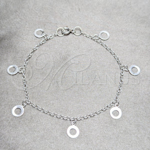 Sterling Silver Bracelet — Charm Bracelet Polished 03. 03 MM Thickness 7 — main product view — SKU 158244 | Plata 925 brazalete — Charm Bracelet pulido 03. 03 MM Thickness 7 — SKU 158244