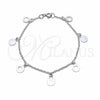 Sterling Silver Charm Bracelet, Polished, Silver Finish, 03.409.0170.07 (03 MM Thickness, 7 Inches Length)