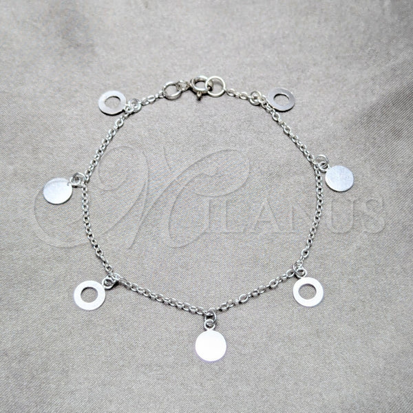 Sterling Silver Bracelet — Charm Bracelet Polished 03. 03 MM Thickness 7 — alternate product view — SKU 158246 | Plata 925 brazalete — Charm Bracelet pulido 03. 03 MM Thickness 7 — SKU 158246
