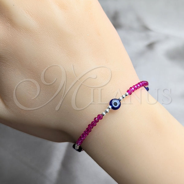 Sterling Silver Bracelet — Fancy Bracelet Ball and Evil Eye Design with — alternate product view — SKU 158259 | Plata 925 brazalete — elegante Bracelet Ball and Evil Eye diseño with — SKU 158259