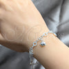 Sterling Silver Charm Bracelet, Elephant Design, Polished, Silver Finish, 03.409.0186.07 (03 MM Thickness, 7 Inches Length)