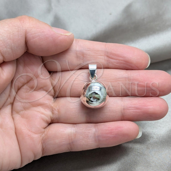 Sterling Silver Pendant — Fancy Pendant Ball Design Polished 05. — alternate product view — SKU 158263 | Plata 925 dije — elegante Pendant Ball diseño pulido 05. — SKU 158263