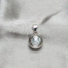 Sterling Silver Fancy Pendant, Ball Design, Polished, Silver Finish, 05.409.0001