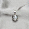 Sterling Silver Fancy Pendant, Ball Design, Polished, Silver Finish, 05.409.0001