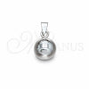 Sterling Silver Fancy Pendant, Ball Design, Polished, Silver Finish, 05.409.0002
