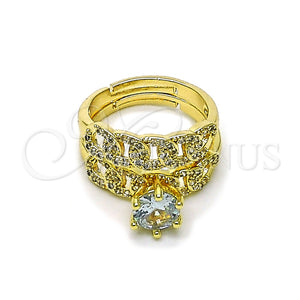 Gold Filled Ring — Wedding Ring Cluster and Miami Cuban Design with — main product view — SKU 158286 | Oro Laminado anillo — Wedding Ring Cluster and Miami Cuban diseño with — SKU 158286