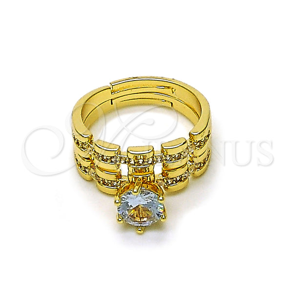 Gold Filled Ring — Wedding Ring Cluster Design with White Cubic Zirconia — main product view — SKU 158288 | Oro Laminado anillo — Wedding Ring Cluster diseño with blanco Cubic Zirconia — SKU 158288