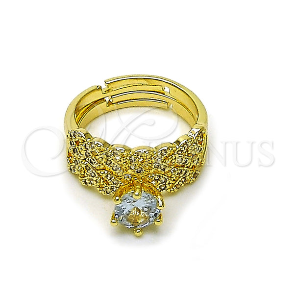 Gold Filled Ring — Wedding Ring Cluster Design with White Cubic Zirconia — main product view — SKU 158290 | Oro Laminado anillo — Wedding Ring Cluster diseño with blanco Cubic Zirconia — SKU 158290