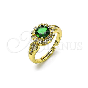Gold Filled Ring — Multi Stone Ring Cluster and Flower Design with — main product view — SKU 158349 | Oro Laminado anillo — Multi Stone Ring Cluster and flor diseño with — SKU 158349