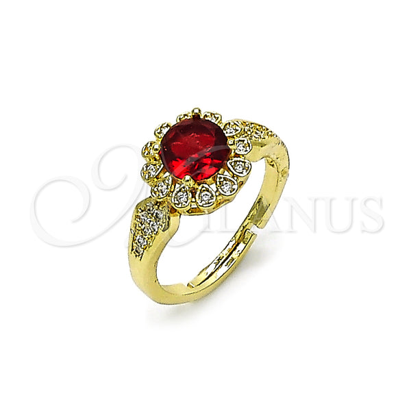 Gold Filled Ring — Multi Stone Ring Cluster and Flower Design with — main product view — SKU 158350 | Oro Laminado anillo — Multi Stone Ring Cluster and flor diseño with — SKU 158350
