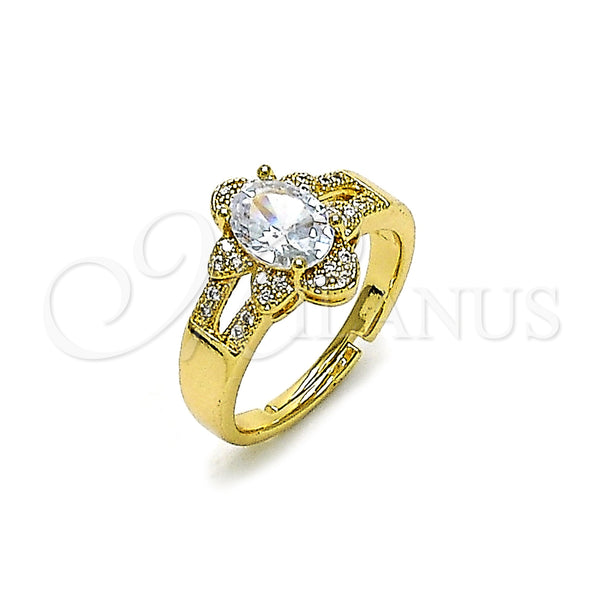 Gold Filled Ring — Multi Stone Ring Cluster Design with White Cubic — main product view — SKU 158352 | Oro Laminado anillo — Multi Stone Ring Cluster diseño with blanco Cubic — SKU 158352