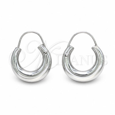 Sterling Silver Small Hoop, Hollow and Chunky Design, Polished, Silver Finish, 02.392.0047.20 for wholesale, main product view