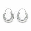 Sterling Silver Small Hoop, Hollow and Chunky Design, Polished, Silver Finish, 02.392.0047.20