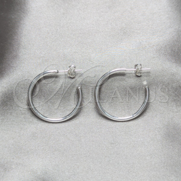 Sterling Silver Hoop Earrings — Small Hoop Polished 02. — main product view — SKU 158398 | Plata 925 aretes de aro — aro pequeño pulido 02. — SKU 158398