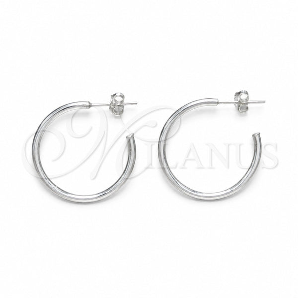 Sterling Silver Small Hoop, Polished, Silver Finish, 02.392.0048.25