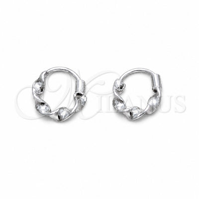 Sterling Silver Small Hoop, Twist Design, Polished, Silver Finish, 02.401.0083.10 for wholesale, main product view