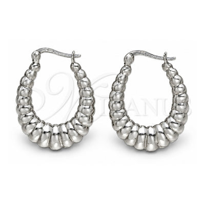 Sterling Silver Medium Hoop, Polished, Silver Finish, 02.392.0050.25