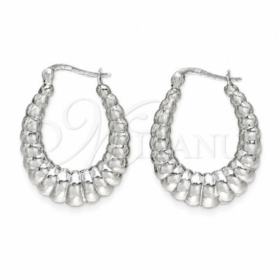 Sterling Silver Medium Hoop, Polished, Silver Finish, 02.392.0050.25 for wholesale, main product view