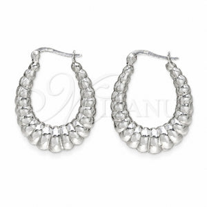 Sterling Silver Medium Hoop, Polished, Silver Finish, 02.392.0050.25