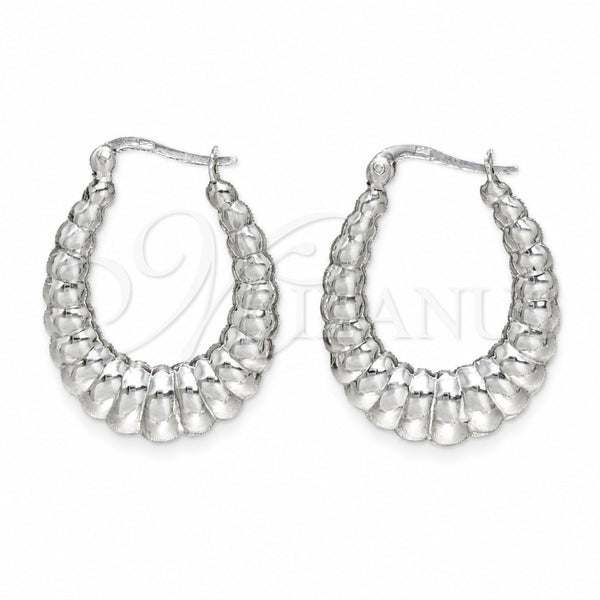 Sterling Silver Medium Hoop, Polished, Silver Finish, 02.392.0050.25