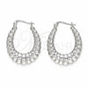 Sterling Silver Medium Hoop, Polished, Silver Finish, 02.392.0050.25