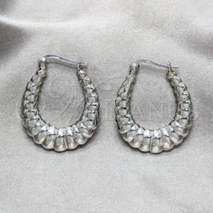 Sterling Silver Hoop Earrings — Medium Hoop Polished 02. — main product view — SKU 158402 | Plata 925 aretes de aro — Medium Hoop pulido 02. — SKU 158402