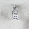 Sterling Silver Fancy Pendant, Dog Design, Polished, Silver Finish, 05.392.0101