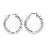 Sterling Silver Medium Hoop, Polished, Silver Finish, 02.425.0001.35