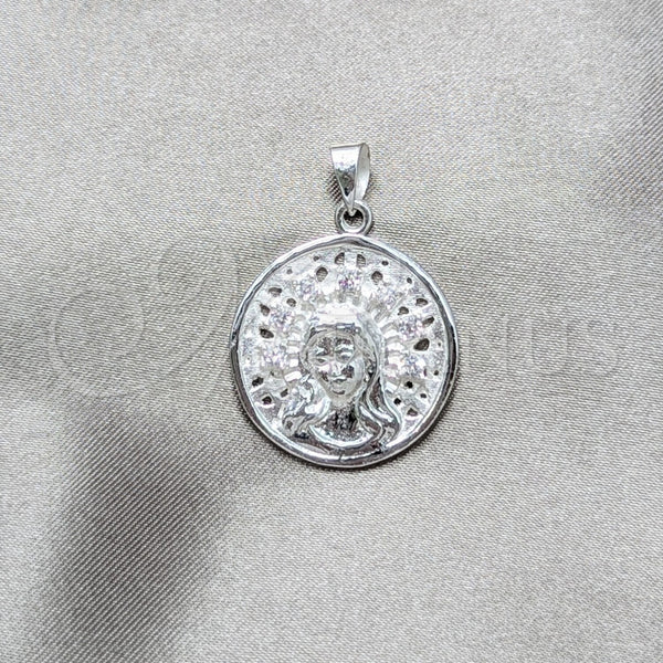 Sterling Silver Pendant — Religious Pendant San Benito Design Polished 05. — main product view — SKU 158409 | Plata 925 dije — Religious Pendant San Benito diseño pulido 05. — SKU 158409