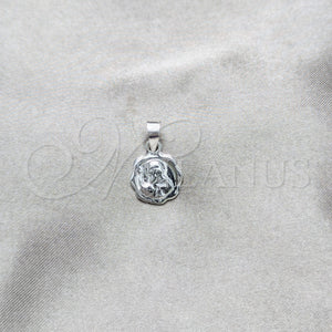 Sterling Silver Pendant — Religious Pendant San Benito Design Polished 05. — main product view — SKU 158410 | Plata 925 dije — Religious Pendant San Benito diseño pulido 05. — SKU 158410