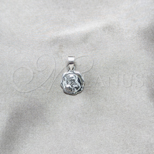 Sterling Silver Pendant — Religious Pendant San Benito Design Polished 05. — main product view — SKU 158410 | Plata 925 dije — Religious Pendant San Benito diseño pulido 05. — SKU 158410