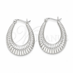Sterling Silver Medium Hoop, Polished, Silver Finish, 02.425.0003.35