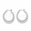 Sterling Silver Medium Hoop, Polished, Silver Finish, 02.425.0004.35