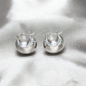 Sterling Silver Hoop Earrings — Small Hoop Polished 02. — main product view — SKU 158414 | Plata 925 aretes de aro — aro pequeño pulido 02. — SKU 158414