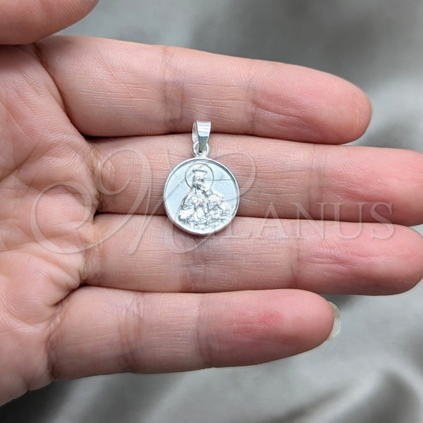 Sterling Silver Pendant — Religious Pendant Jesus Design Polished 05. — alternate product view — SKU 158417 | Plata 925 dije — Religious Pendant Jesus diseño pulido 05. — SKU 158417