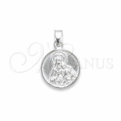 Sterling Silver Religious Pendant, Jesus Design, Polished, Silver Finish, 05.392.0108 for wholesale, main product view