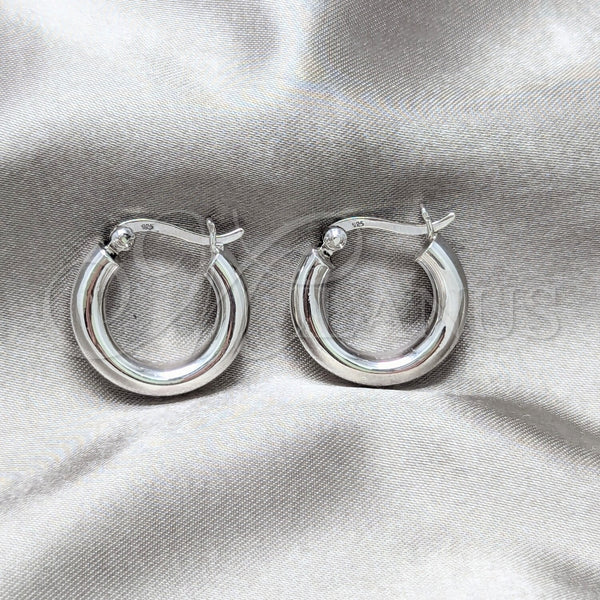 Sterling Silver Hoop Earrings — Small Hoop Polished 02. — main product view — SKU 158422 | Plata 925 aretes de aro — aro pequeño pulido 02. — SKU 158422