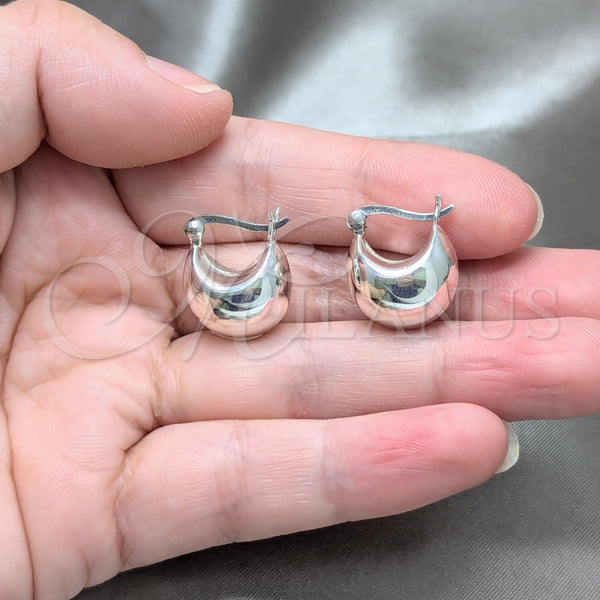Sterling Silver Hoop Earrings — Small Hoop Polished 02. — alternate product view — SKU 158424 | Plata 925 aretes de aro — aro pequeño pulido 02. — SKU 158424