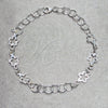 Sterling Silver Fancy Bracelet, Flower Design, Polished, Silver Finish, 03.392.0027.07 (08 MM Thickness, 7 Inches Length)