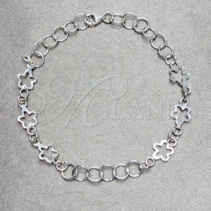 Sterling Silver Bracelet — Fancy Bracelet Flower Design Polished 03. 08 MM — main product view — SKU 158428 | Plata 925 brazalete — elegante Bracelet flor diseño pulido 03. 08 MM — SKU 158428