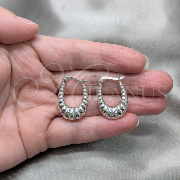Sterling Silver Hoop Earrings — Small Hoop Polished 02. — alternate product view — SKU 158429 | Plata 925 aretes de aro — aro pequeño pulido 02. — SKU 158429