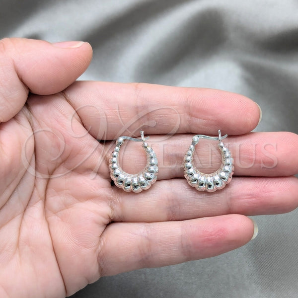 Sterling Silver Hoop Earrings — Small Hoop Polished 02. — alternate product view — SKU 158431 | Plata 925 aretes de aro — aro pequeño pulido 02. — SKU 158431