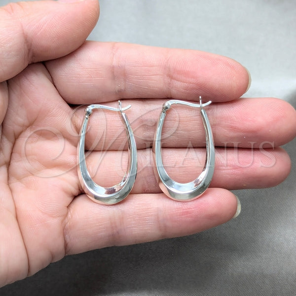 Sterling Silver Hoop Earrings — Small Hoop Polished 02. — alternate product view — SKU 158435 | Plata 925 aretes de aro — aro pequeño pulido 02. — SKU 158435