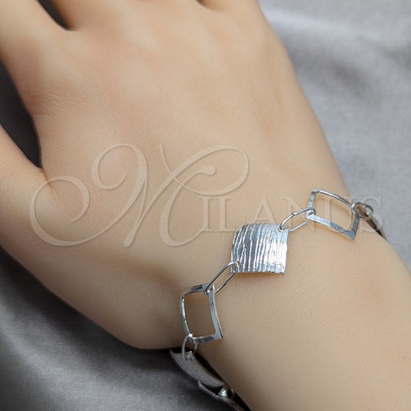 Sterling Silver Bracelet — Fancy Bracelet Polished 03. 35 MM Thickness 7 — alternate product view — SKU 158436 | Plata 925 brazalete — elegante Bracelet pulido 03. 35 MM Thickness 7 — SKU 158436