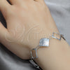 Sterling Silver Fancy Bracelet, Polished, Silver Finish, 03.392.0030.07 (35 MM Thickness, 7 Inches Length)