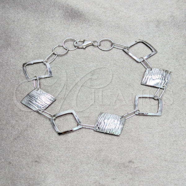Sterling Silver Bracelet — Fancy Bracelet Polished 03. 35 MM Thickness 7 — main product view — SKU 158436 | Plata 925 brazalete — elegante Bracelet pulido 03. 35 MM Thickness 7 — SKU 158436